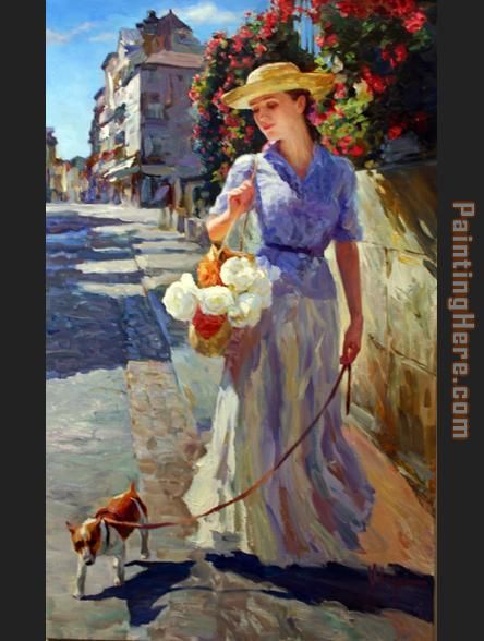 A Walk in Sunshine painting - Vladimir Volegov A Walk in Sunshine art painting